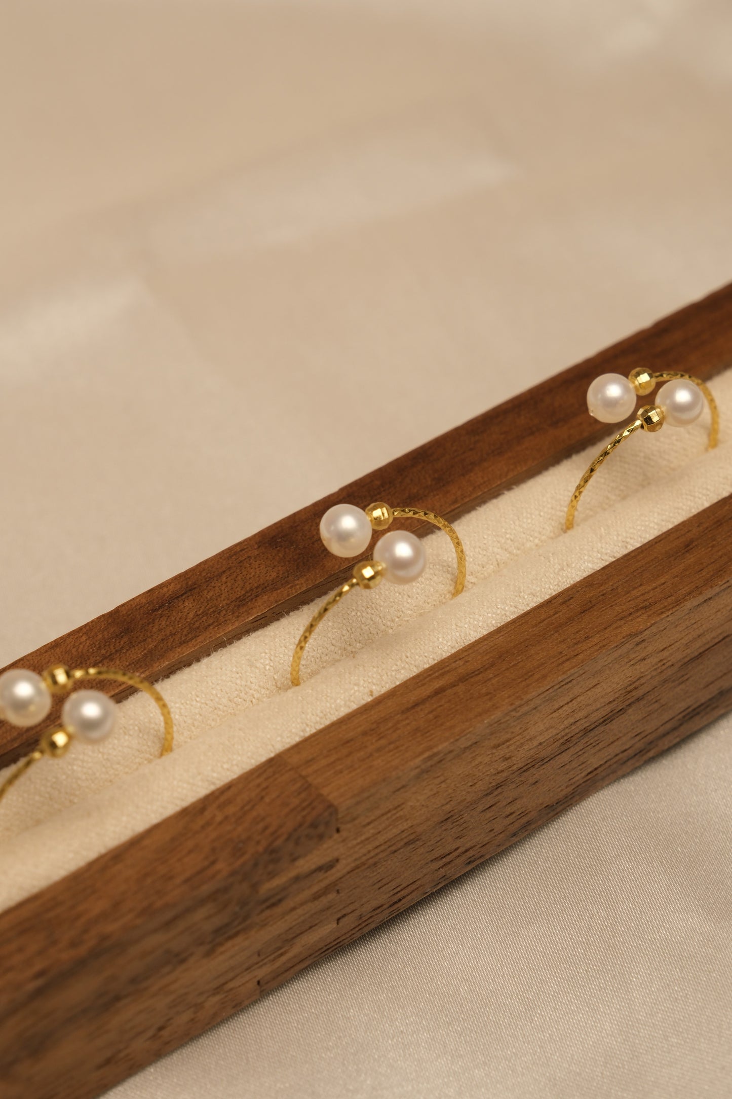 Golden Bliss Pearl Ring