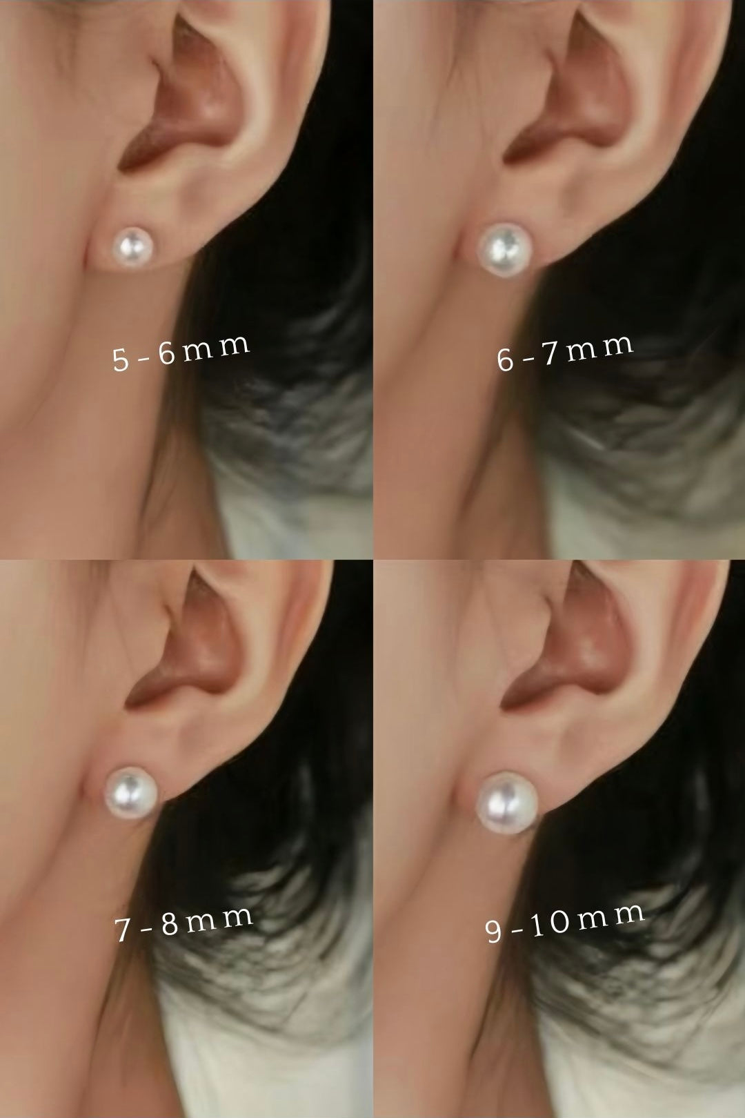 The Pearl Stud Earrings - Button shape