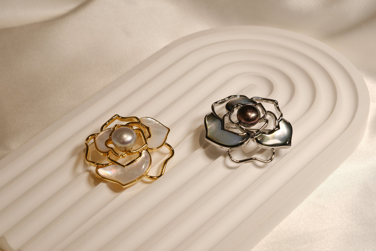 Rose Pearl Brooch Pin