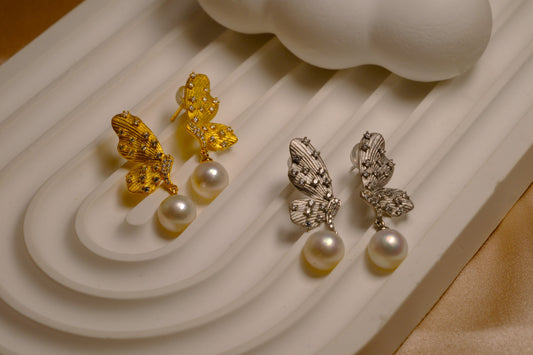Papillon Pearl Earrings